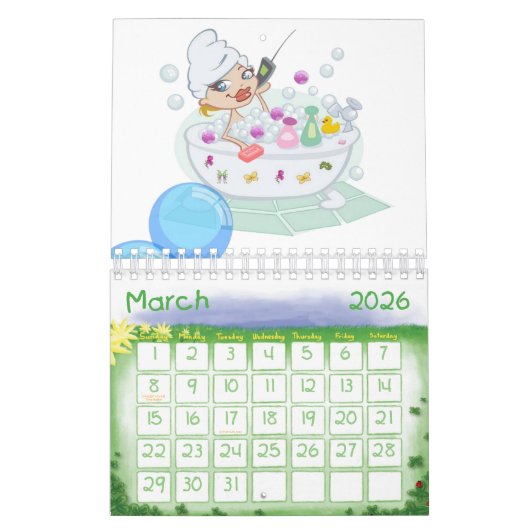 2025 Kalender Bubble Bad Ontspannen (Mar 2026)