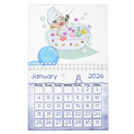 2025 Kalender Bubble Bad Ontspannen (Jan 2026)