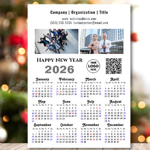 2025 Kalender Business 2 Foto Logo QR Magnetisch