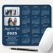 2025 Kalender Business 2 Foto Modern Blauw Eenvoud Muismat