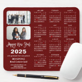 2025 Kalender Business 2 Foto Modern Rood Eenvoudi Muismat