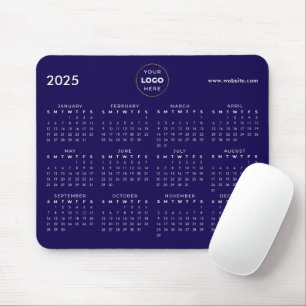 2025 Kalender Business Logo Blue Muismat
