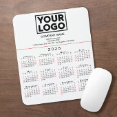 2025 Kalender Business Logo en Tekst op Wit Muismat