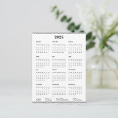 2025 Kalender Business Logo Modern Minimalist Briefkaart (Staand voorkant)