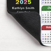 2025 Kalender Business Logo Modern Zwart Kleurrijk Muismat (Hoek)