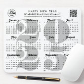 2025 Kalender Business Logo QR code Modern Zwart Muismat