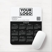 2025 Kalender Business Logo QR Code Zwart Wit Muismat (Met muis)