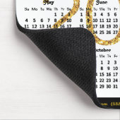 2025 Kalender Business Logo QR Modern Zwart Eenvou Muismat (Hoek)