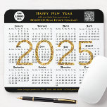 2025 Kalender Business Logo QR Modern Zwart Eenvou Muismat<br><div class="desc">2025 Calendar Business Logo,  QR-code Modern Black Gold Glitter Muismat. Alle teksten zijn vooraf geregeld zodat u gemakkelijk en snel met uw eigen gegevens kunt personaliseren. Prettige feestdagen Wens jullie allemaal een geweldig nieuw jaar! Voor vele andere kaart design,  bezoek : (Business Holiday Cards) https://www.zazzle.com/collections/119095696689680604 (Business Magnetic Kaarten) https://www.zazzle.com/collections/119197630236906623</div>