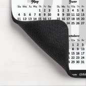 2025 Kalender Business Logo QR Modern Zwart Eenvou Muismat (Hoek)