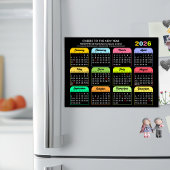 2025 Kalender Corporate Moderne Zwarte Magnetische