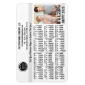 2025 Kalender Custom Business Logo Naam Foto Wit Magneet (Verticaal)