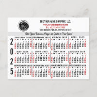 2025 Kalender Custom Business Logo Naam Wit Makkel