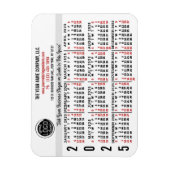 2025 Kalender Custom Business Logo Naam Wit Makkel Magneet (Verticaal)
