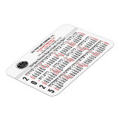 2025 Kalender Custom Business Logo Naam Wit Makkel Magneet (Linkerzijde)