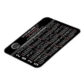 2025 Kalender Custom Business Logo Naam Zwart Easy Magneet (Linkerzijde)