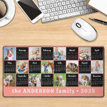 2025 Kalender Custom Coral Unieke Fotocollage Bureaumat<br><div class="desc">Maak kennis met onze trendy Coral Peach Desk Mat en Mousepad met 2025 Calendar en Photo Collage - een perfecte mix van stijl en functionaliteit voor uw kantoor of werkruimte thuis. Dit moderne, in blokken ontworpen bureauaccessoire is meer dan alleen een muismat; het is een levendig middelpunt dat uw persoonlijke...</div>
