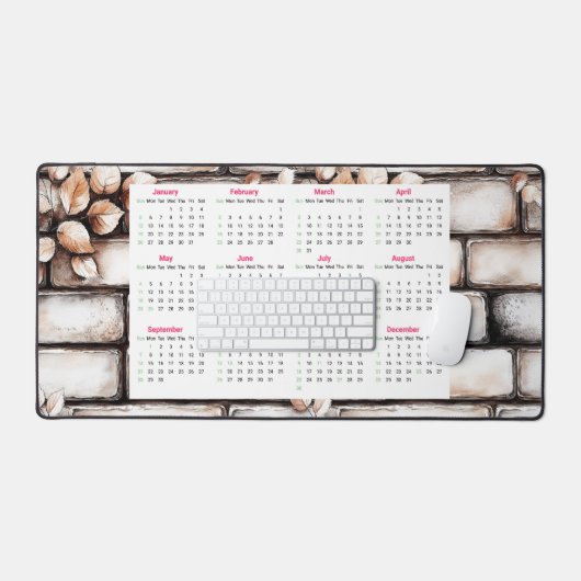 2025 Kalender Desk Mat (Keyboard & Muis)