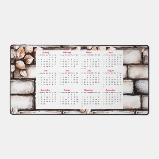 2025 Kalender Desk Mat (Voorkant)