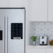 2025 Kalender Deutsch Zwart-wit Magnetische Uitnodiging