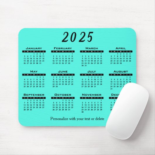 2025 Kalender DIY Achtergrond Kleur - Jaar Muismat (Met muis)