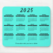 2025 Kalender DIY Achtergrond Kleur - Jaar Muismat (Voorkant)