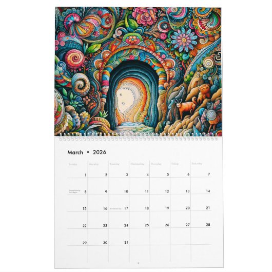 2025 Kalender Doodle Caves Art Kalender (Mar 2026)