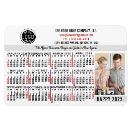 2025 Kalender Easy Custom Business Logo Naam Foto Magneet