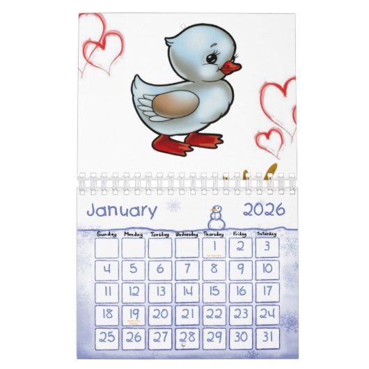 2025 Kalender Eend Bloemen (Jan 2026)