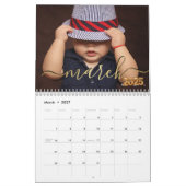 2025 Kalender Elegant Script Familie Foto's (Mar 2027)