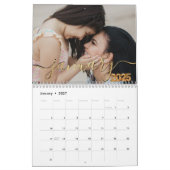 2025 Kalender Elegant Script Familie Foto's (Jan 2027)