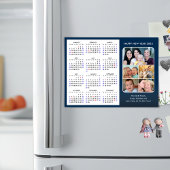 2025 Kalender Familie Foto Modern Blauw Magnetisch