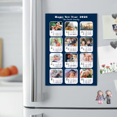 2025 Kalender Familie Fotocollage Modern Blauw