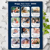 2025 Kalender Familie Fotocollage Modern Blauw