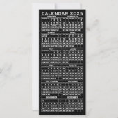 2025 Kalender Feestdagen Rack Kaart Black Tree (Voorkant)