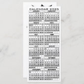 2025 Kalender Feestdagen Rack Kaart Leaf met envel (Voorkant / Achterkant)