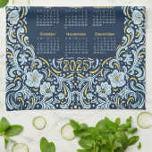 2025 Kalender Floral Elegance Theedoek (Gevouwen)