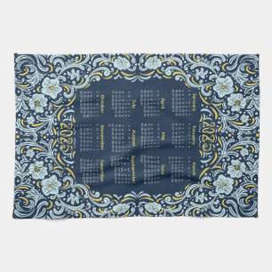 2025 Kalender Floral Elegance Theedoek