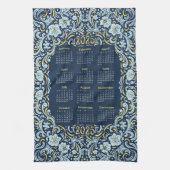 2025 Kalender Floral Elegance Theedoek (Verticaal)
