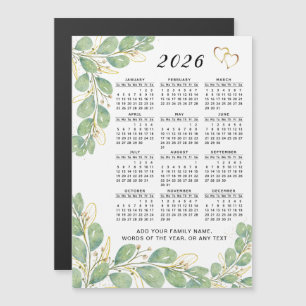 2025 Kalender Floral Eucalyptus Custom Magnet