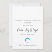 2025 Kalender Foto Kerst Nieuwjaar Corporate Notitiekaartje (Achterkant)