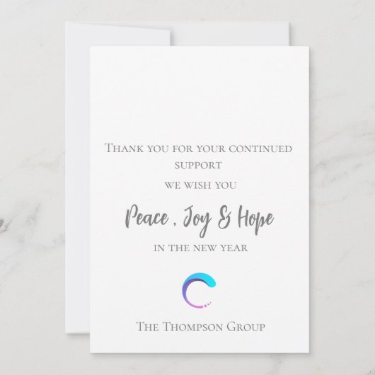 2025 Kalender Foto Kerst Nieuwjaar Corporate Notitiekaartje (Achterkant)