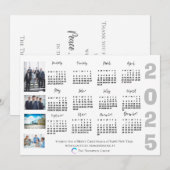 2025 Kalender Foto Kerst Nieuwjaar Corporate Notitiekaartje (Voorkant / Achterkant)