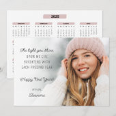 2025 Kalender Foto Motivatie Feestdagenkaart (Voorkant / Achterkant)