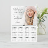 2025 Kalender Foto Motivatie Kerst Kaart (Staand voorkant)