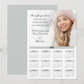 2025 Kalender Foto Motivatie Kerst Kaart (Voorkant / Achterkant)