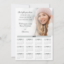 2025 Kalender Foto Motivatie Kerst Kaart