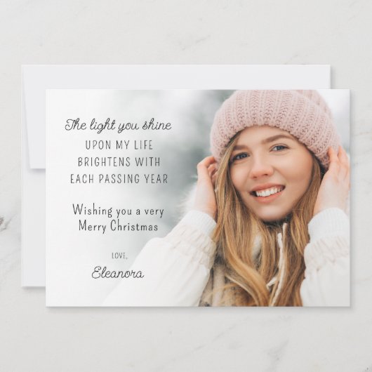 2025 Kalender Foto Motivatie Kerst Kaart (Voorkant)