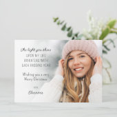 2025 Kalender Foto Motivatie Kerst Kaart (Staand voorkant)