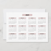 2025 Kalender Foto Motivatie Kerst Kaart (Achterkant)